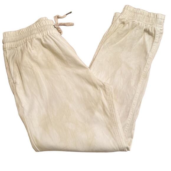 RD Style Women’s Deborah Elastic Waist Tie Dye Jogger Size Large White and Cream - Picture 9 of 10